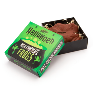 Halloween - Eco Treat Box - Milk Chocolate³ - Frogs - x2, a branded confectionery printed with your logo (view 3)