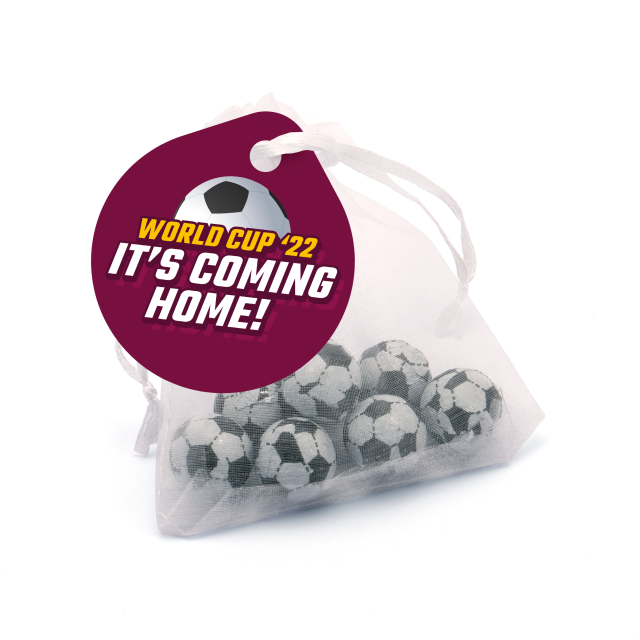 World Cup 2022 – Organza Bag – Chocolate Footballs