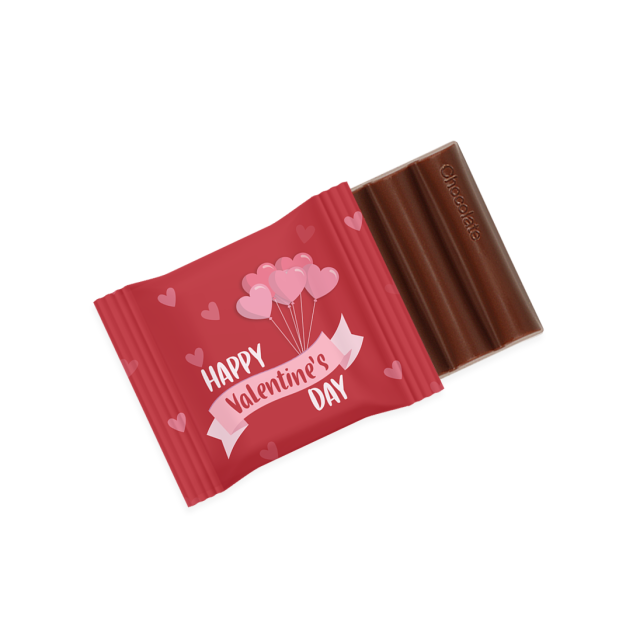 Valentines – 3 Baton Bar – Milk Chocolate – 41% Cocoa