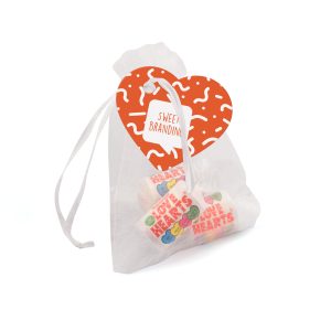 Eco Range - Organza Bag - Love Hearts®, a branded confectionery printed with your logo (view 3)