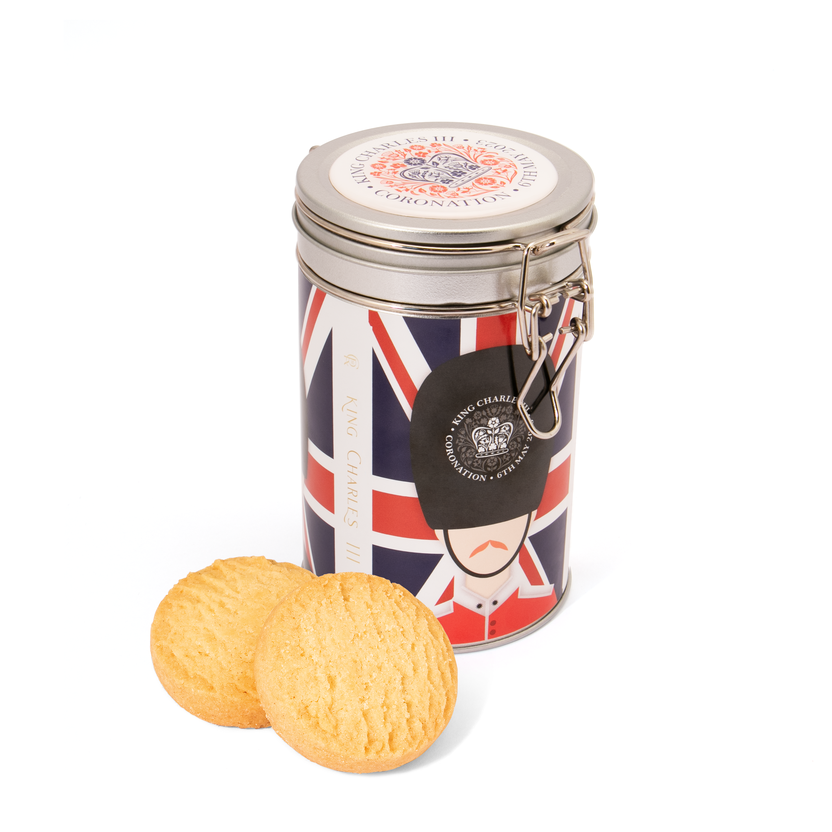Kings Coronation - Flip Top Tin - Shortbread Biscuits