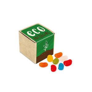 Eco Range - Eco Kraft Cube - Jolly Beans, a branded confectionery printed with your logo (view 3)