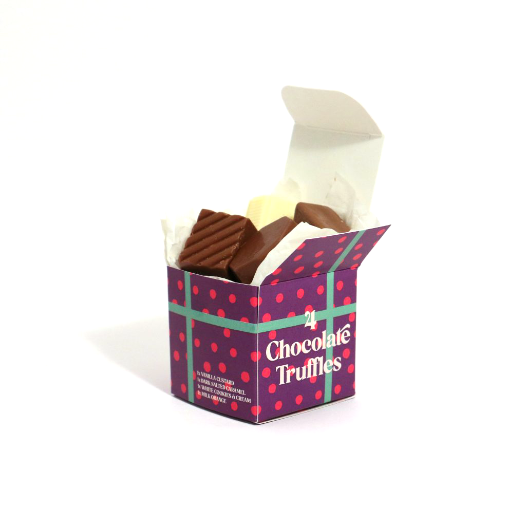 Winter Collection - Eco Maxi Cube - 4x Chocolate Truffles