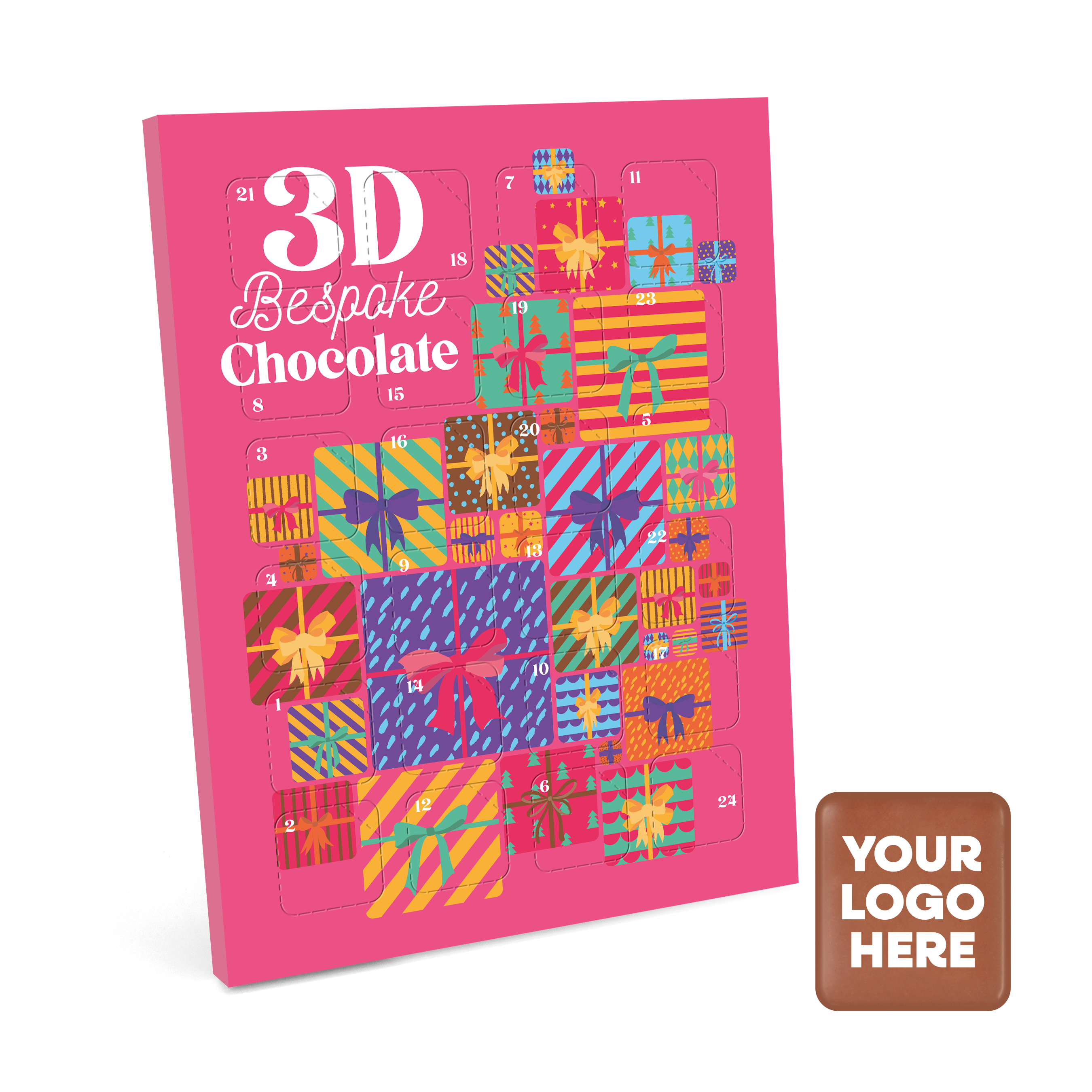 Advent Calendars - Maxi Advent Calendar - Milk Chocolate - 41% Cocoa - 3D Branding
