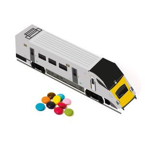 Eco Range - Eco Train Box - Beanies, a branded confectionery printed with your logo (view 3)