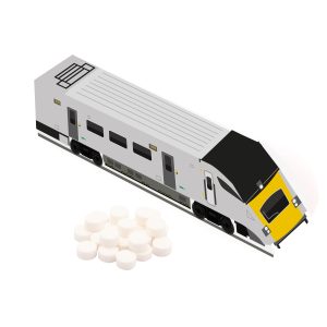 Eco Range - Eco Train Box - Midi Mints, a branded confectionery printed with your logo (view 3)