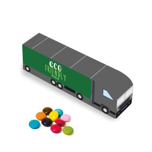Eco Range - Eco Truck Box - Beanies, a branded confectionery printed with your logo (view 3)