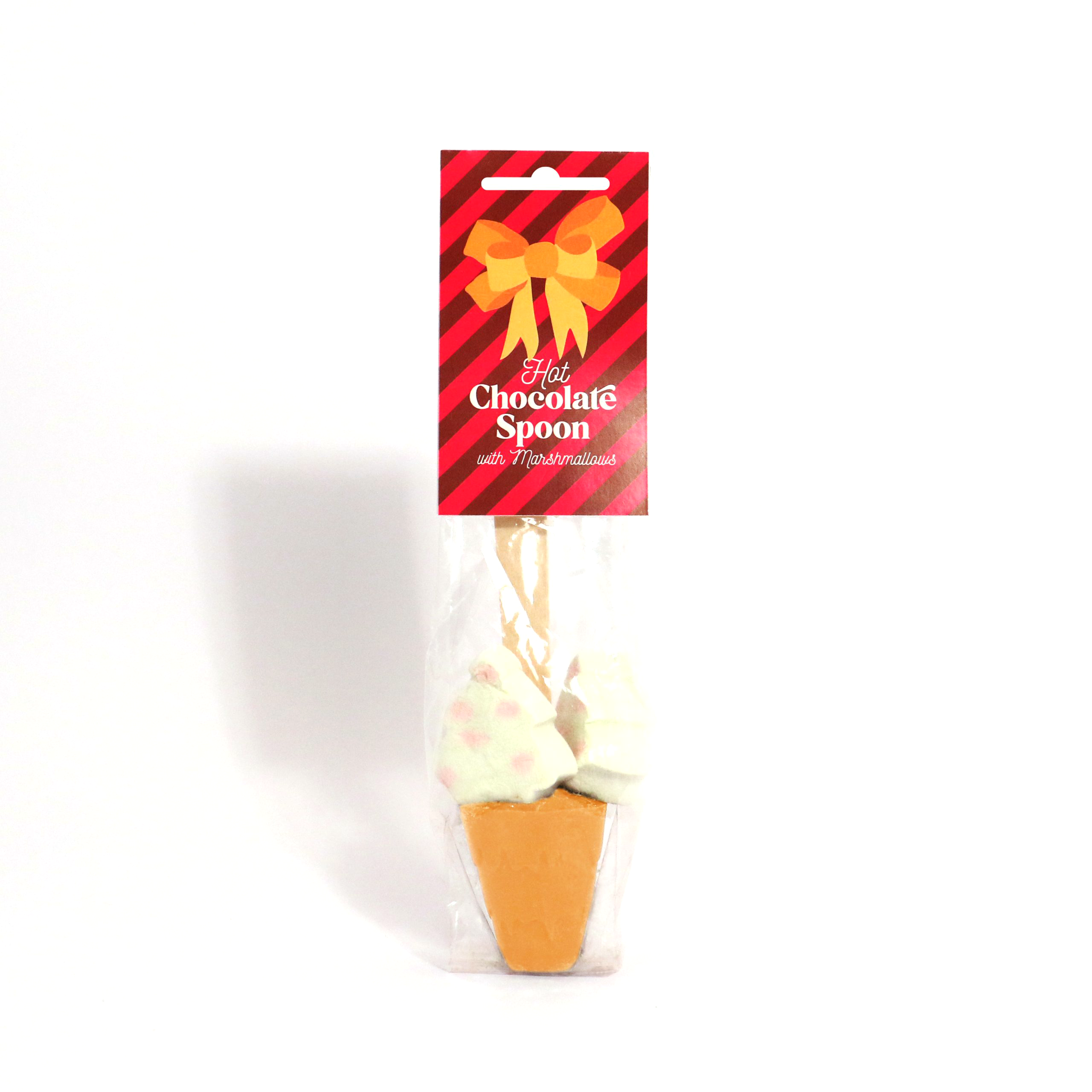 Winter Collection - Eco Info Card - Gold Hot Chocolate Spoon with Festive Marshmallows