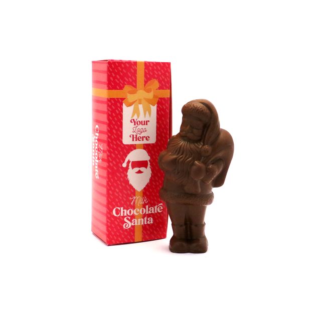 Winter Collection – Eco Flip Top Box – 41% Milk Chocolate Santa