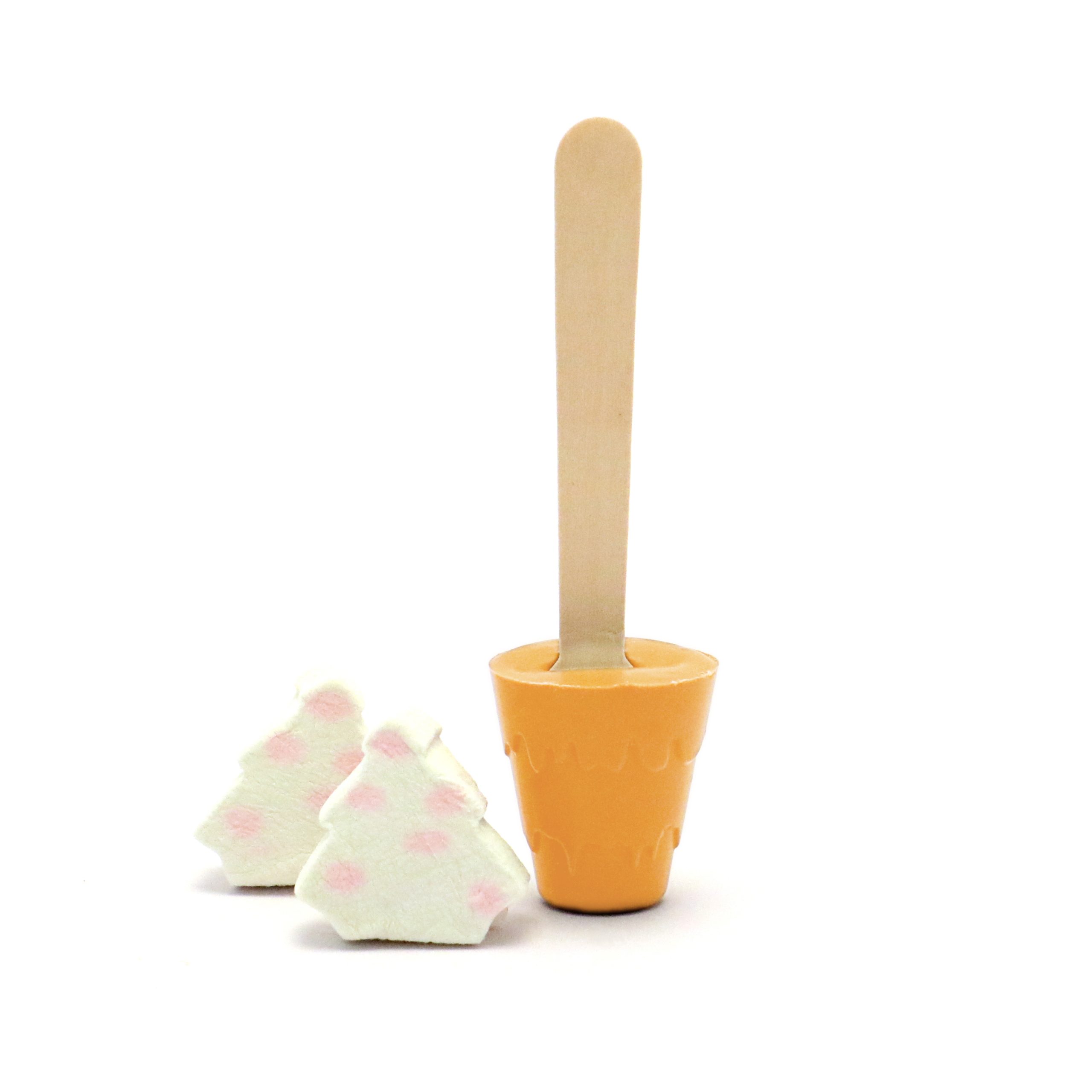 Winter Collection - Eco Info Card - Gold Hot Chocolate Spoon with Festive Marshmallows