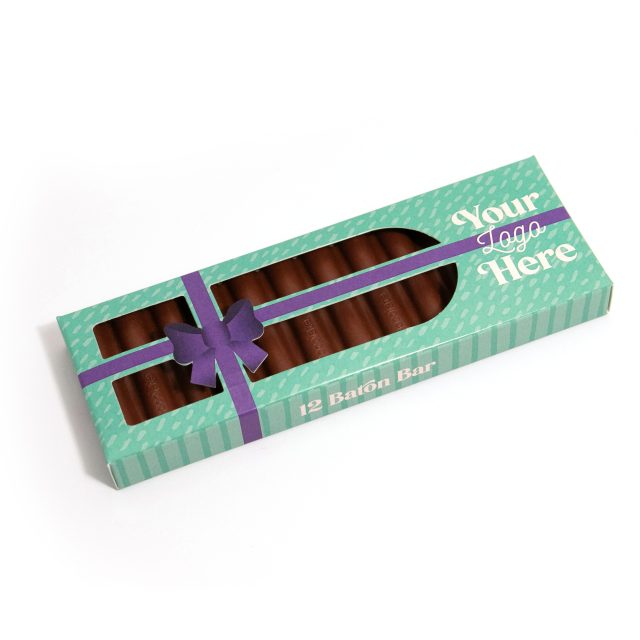 Winter Collection – Eco 12 Baton Bar Box – Milk Chocolate – Present Box – 41% Cocoa