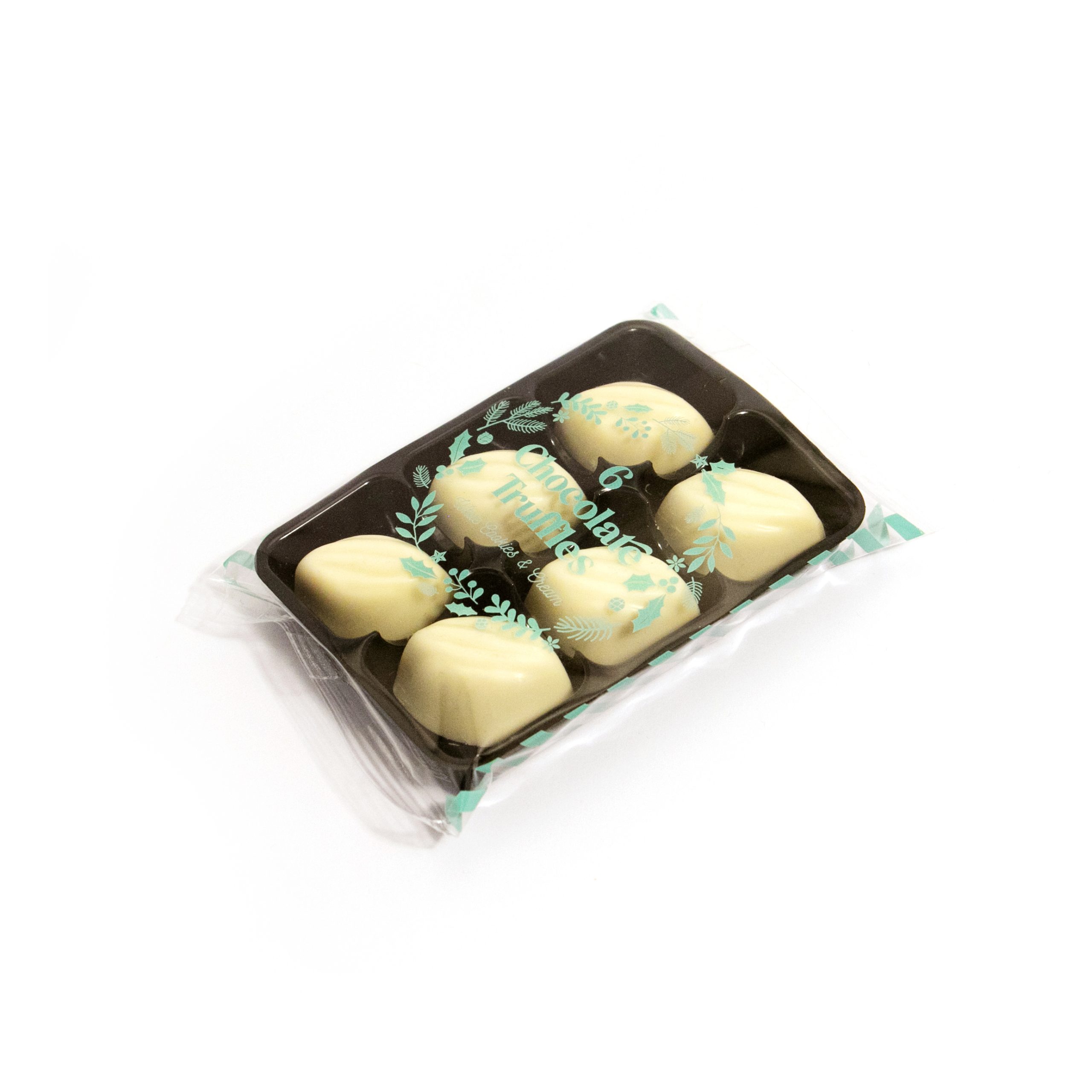 Winter Collection - Flow Wrapped Tray - White Cookies & Cream - x6 - Chocolate Truffles