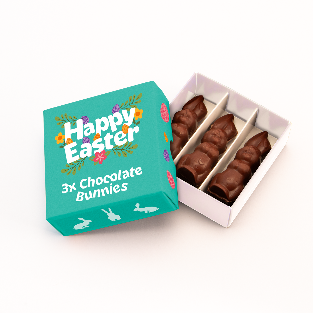 Easter Eco Treat Box With Chocolate Bunnies
