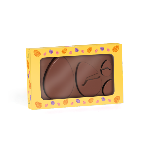 Easter – Eco Window Box – Milk Chocolate – Broken Eggs