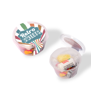 Eco Maxi Pot - Retro Sweets, a branded confectionery printed with your logo (view 3)