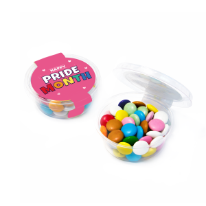 Pride 2026 - Eco Midi Pot - Beanies, a branded confectionery printed with your logo (view 3)