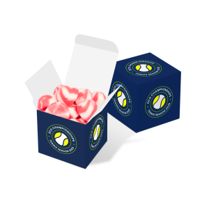 Tennis Season - Eco Maxi Cube - Strawberry Twists, a branded confectionery printed with your logo (view 3)