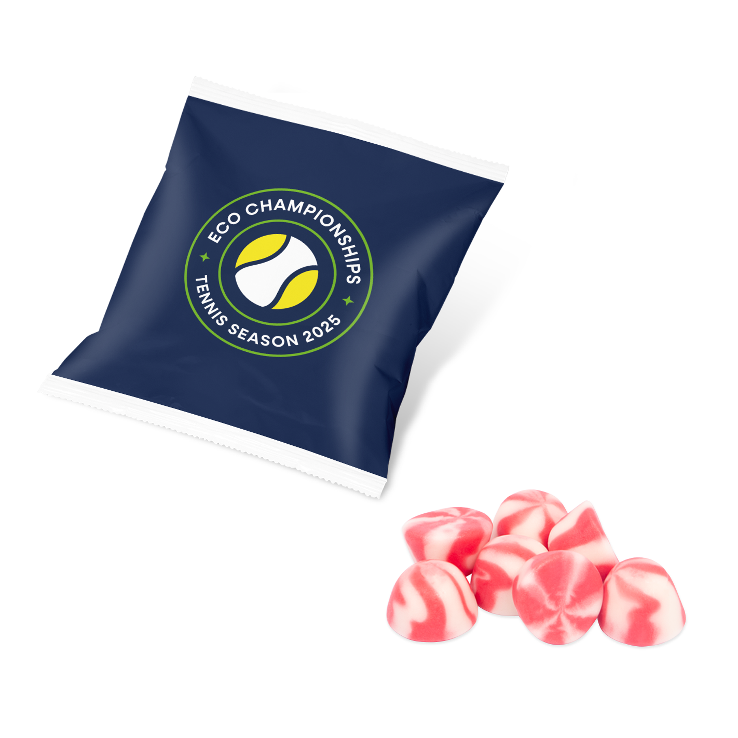 Tennis Season - Flow Bag - Strawberry Twists - 75g - branded promotional product