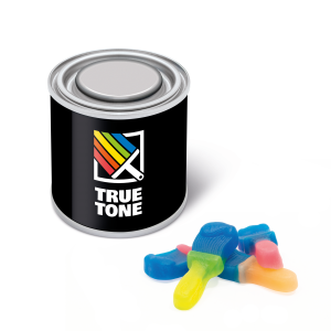 Small Paint Tin - Paint Brushes, a branded confectionery printed with your logo (view 3)