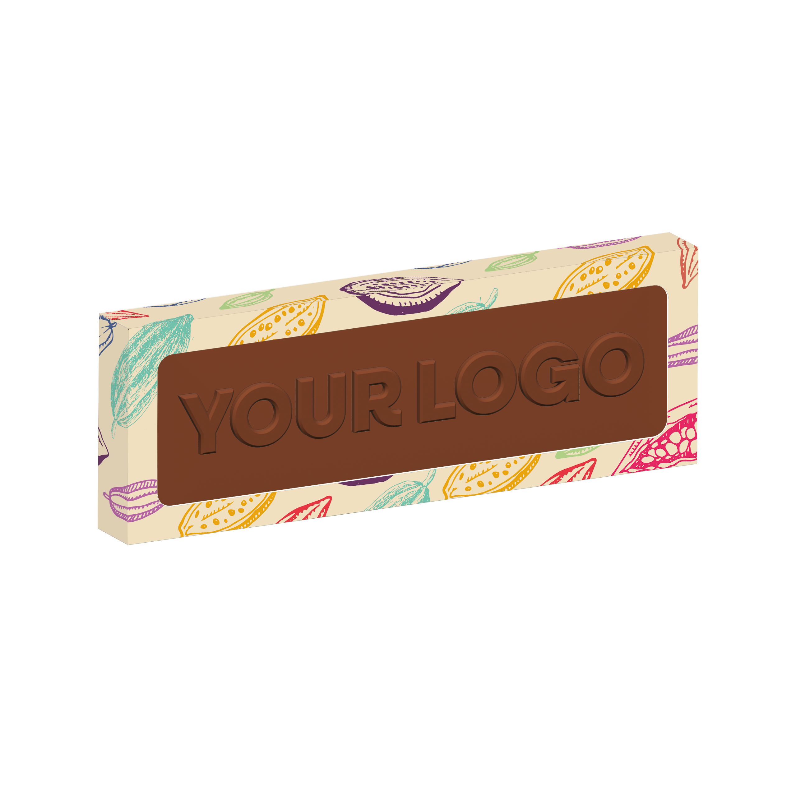 Eco Window Box - 12 Baton Bar - Milk Chocolate³ - 3D Branding, a branded confectionery printed with your logo