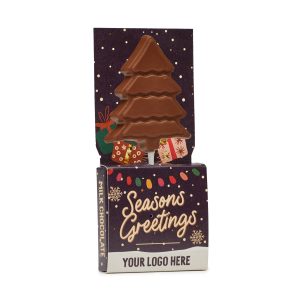 Winter Collection `25 - Eco Lolly Box - Milk Chocolate³ - Christmas Tree Lolly - branded promotional product