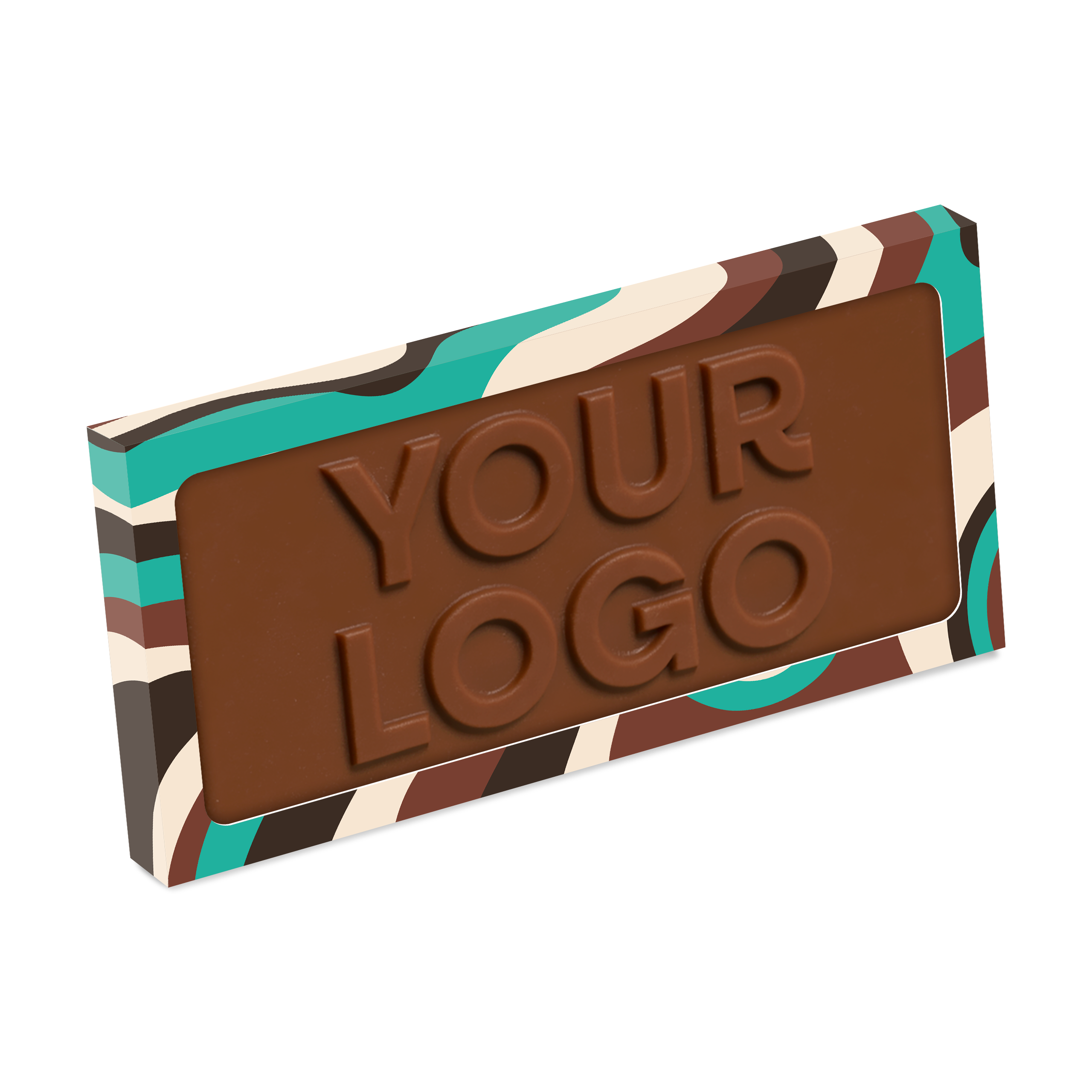 Eco Window Slab Box - Milk Chocolate³ - branded promotional product