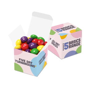 Basics Range - Eco Mini Cube - Skittles®, a branded confectionery printed with your logo (view 3)
