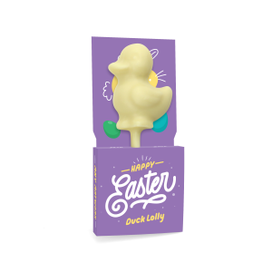 Easter - Eco Lolly Box - White Chocolate - Duck Lolly, a branded confectionery printed with your logo (view 3)