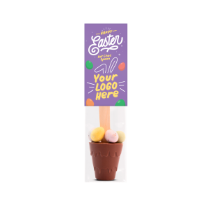 Easter - Eco Info Card - Hot Choc Spoon - with Speckled Eggs, a branded confectionery printed with your logo (view 3)