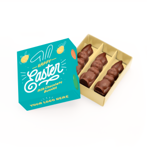 Easter - Eco Treat Box - Chocolate Bunnies, a branded confectionery printed with your logo (view 3)