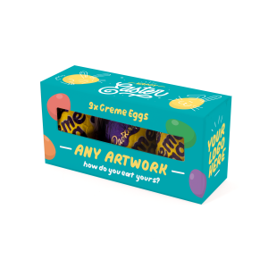 Easter - Eco Triple Egg Box - Creme Egg - x3, a branded confectionery printed with your logo (view 3)