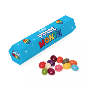 Pride 2026 - Eco Hex Tube - Jelly Bean Factory®, a branded confectionery printed with your logo (view 3)