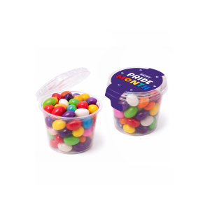 Pride 2026 - Eco Mini Pot - Jelly Bean Factory®, a branded confectionery printed with your logo (view 3)