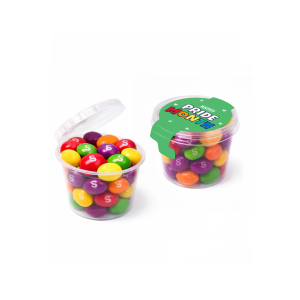Pride 2026 - Eco Mini Pot - Skittles®, a branded confectionery printed with your logo (view 3)