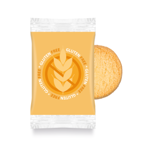 Flow Wrap - Gluten Free Mini Shortbread - x1, a branded confectionery printed with your logo (view 3)