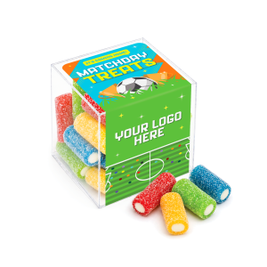 Matchday Treats - Clear Cube - Fizzy Bites, a branded snacks printed with your logo (view 3)
