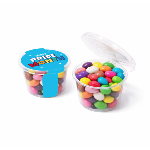Pride 2026 - Eco Maxi Pot - Beanies, a branded confectionery printed with your logo (view 3)