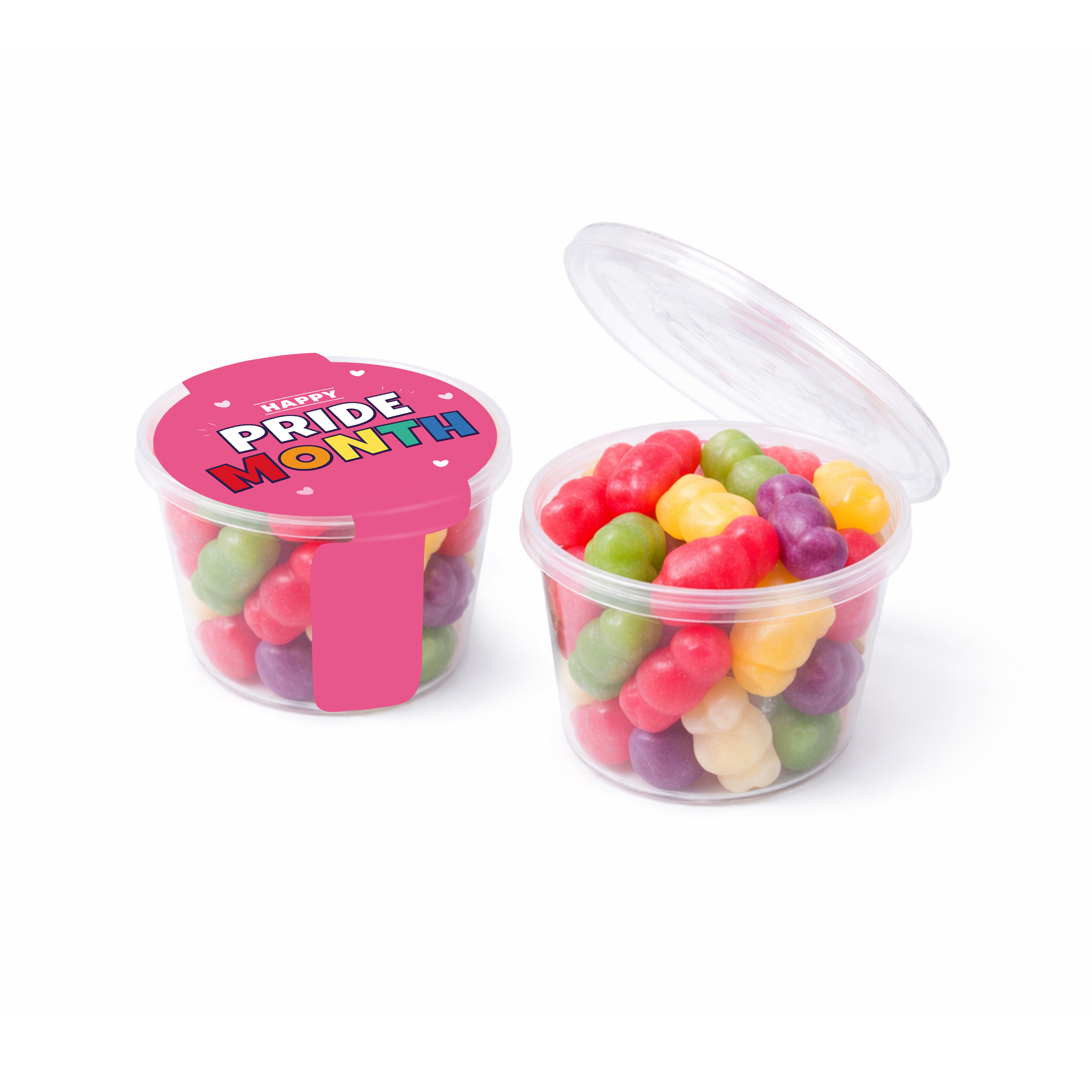 Pride 2026 - Eco Maxi Pot - Haribo® Mini Jelly Babies - branded promotional product