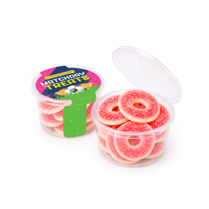 Matchday Treats - Eco Maxi Pot - Watermelon Rings, a branded snacks printed with your logo (view 3)