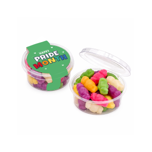 Pride 2026 - Eco Midi Pot - Haribo® Mini Jelly Babies, a branded confectionery printed with your logo (view 3)