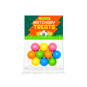Matchday Treats - Eco Info Card - Bubblegum Balls, a branded snacks printed with your logo (view 3)